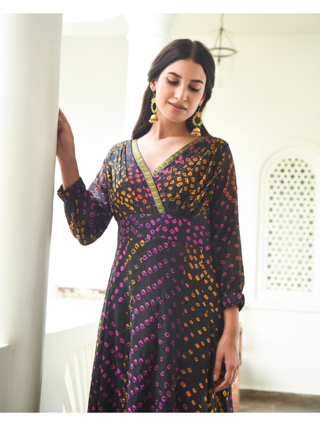 Black Bandhani Dress